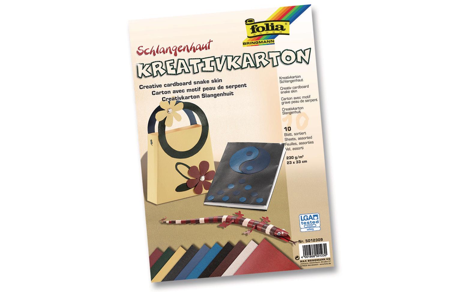 Bastelkarton Schlangenhaut MehrfarbigKreativkarton