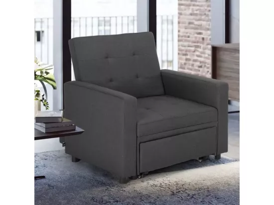 Fauteuil-lit peu encombrant avec accoudoirs au design moderne Zeta