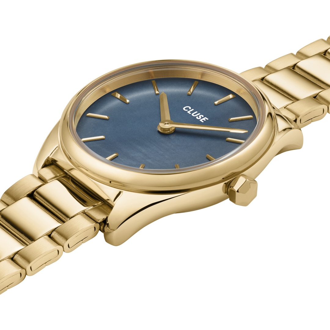 Cluse Féroce Mini Blue Pearl / Gold
