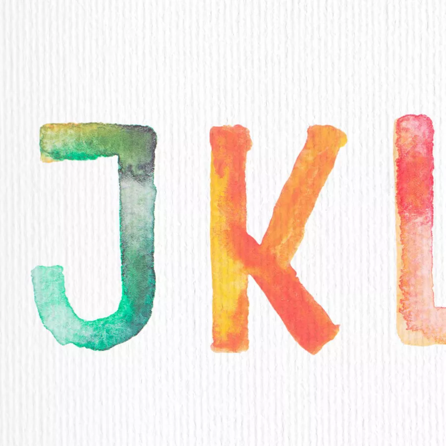 Nikima Poster Kinder Lernposter ABC Watercolor  - in 3 Größen bunt