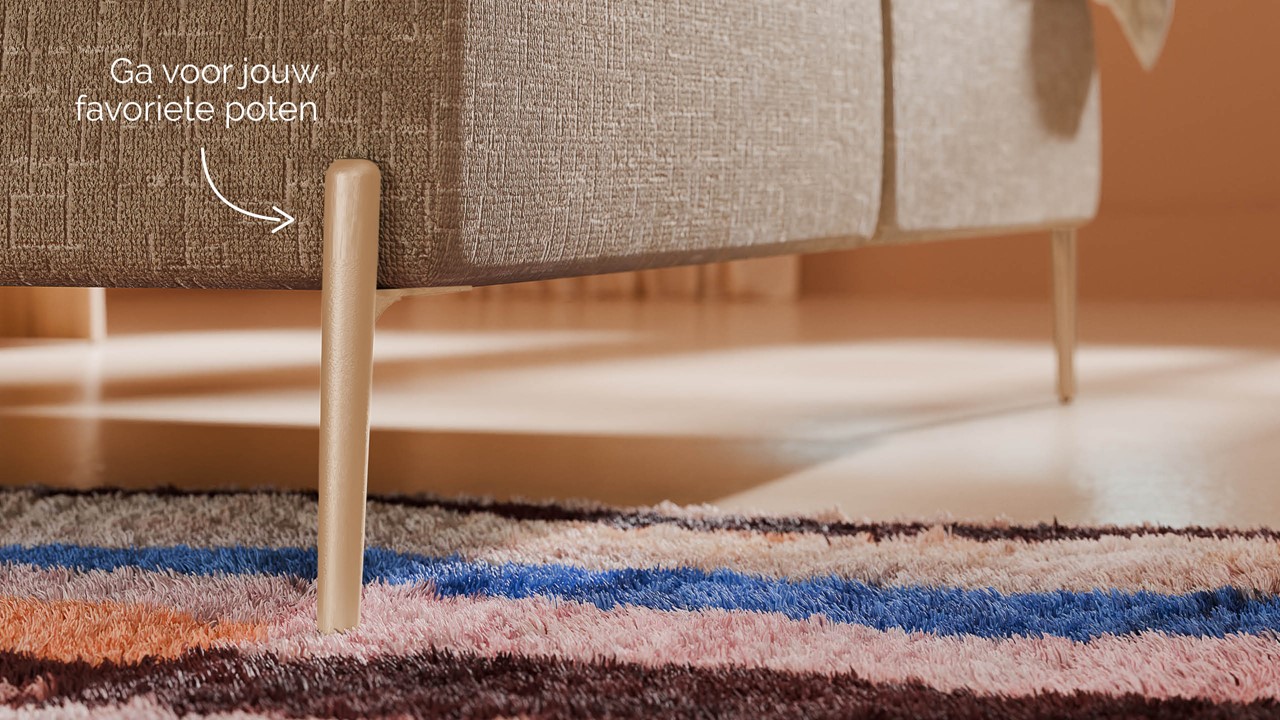 Boxspring Quartz - Velvet motif beige