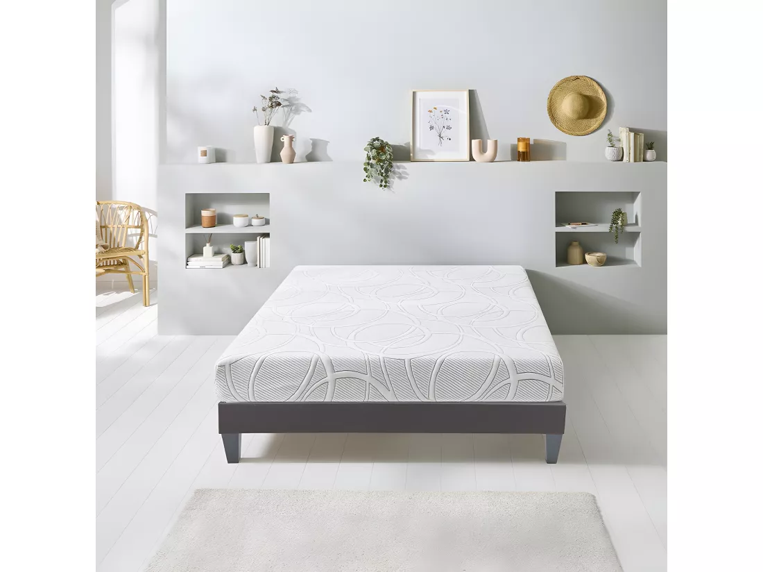OLYMPE LITERIE | Matelas EUPRAXIE 140x190 cm | Mousse avec mémoire de forme