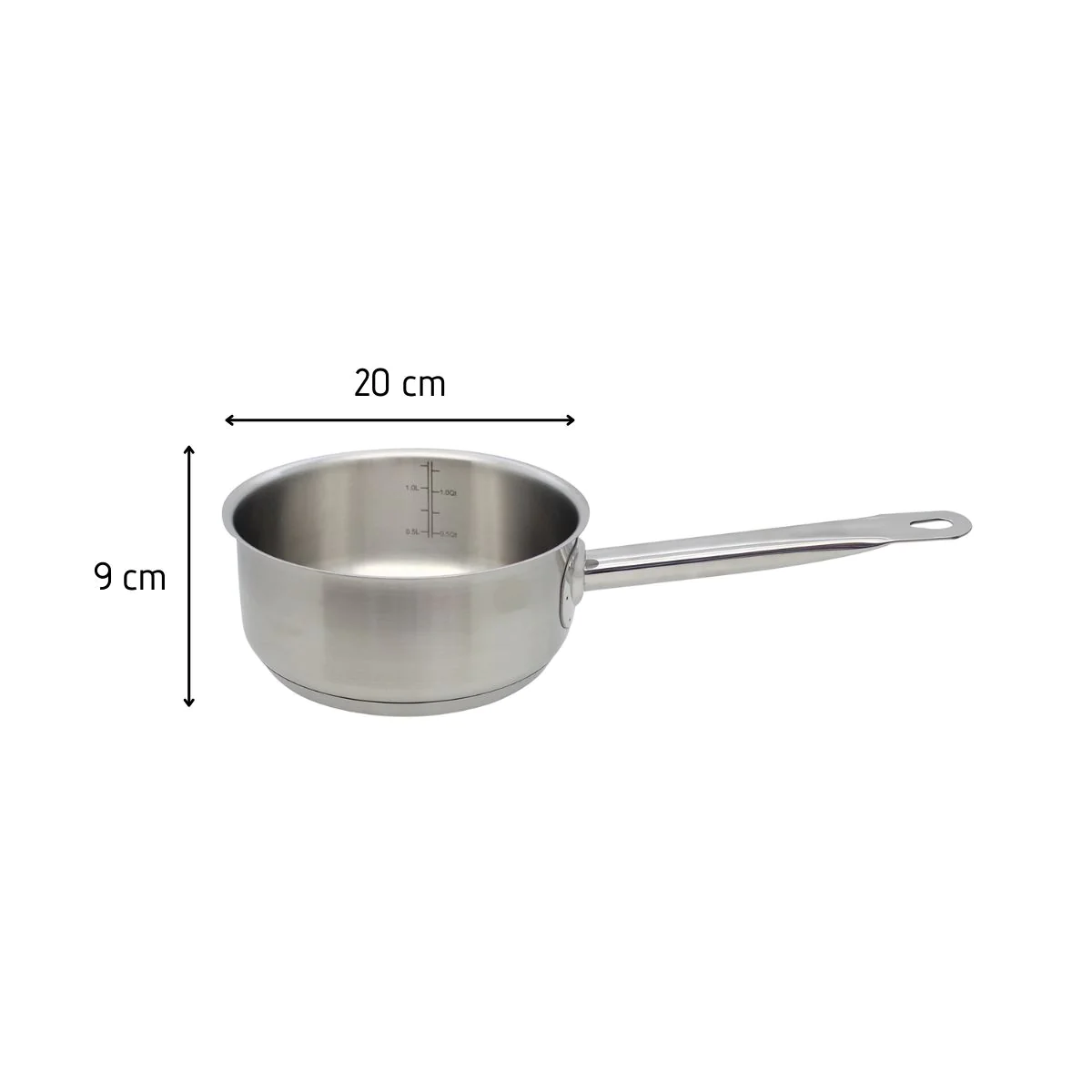 Casserole en inox 20 cm de 2,2 litres Profi Cuisine Elo