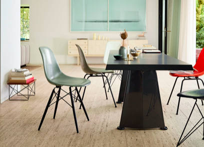 Eetkamerstoel DSW Fiber basic dark onderstel umber