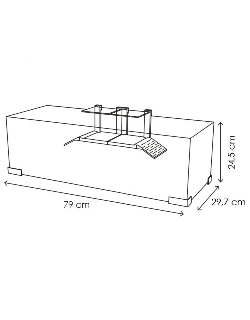 Ciano Waterschildpadden Tartarium  80 - Terraria - 79x29.7x27.5 cm Wit