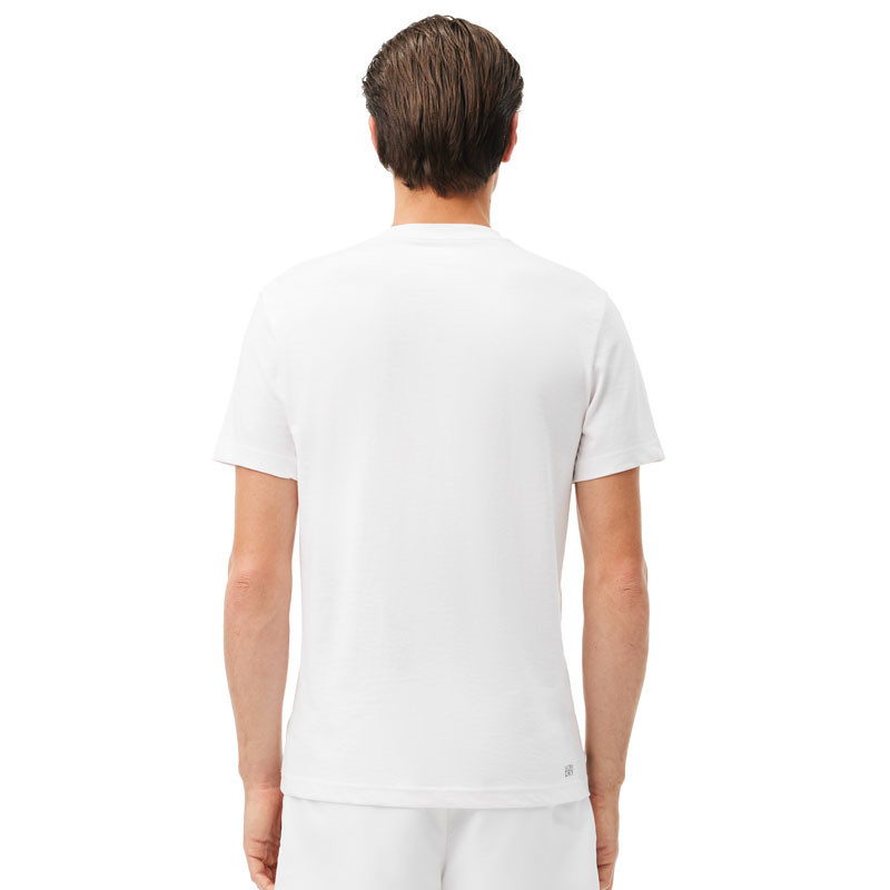 Tee-shirt Lacoste coton blanc Crocodile Ultra Dry