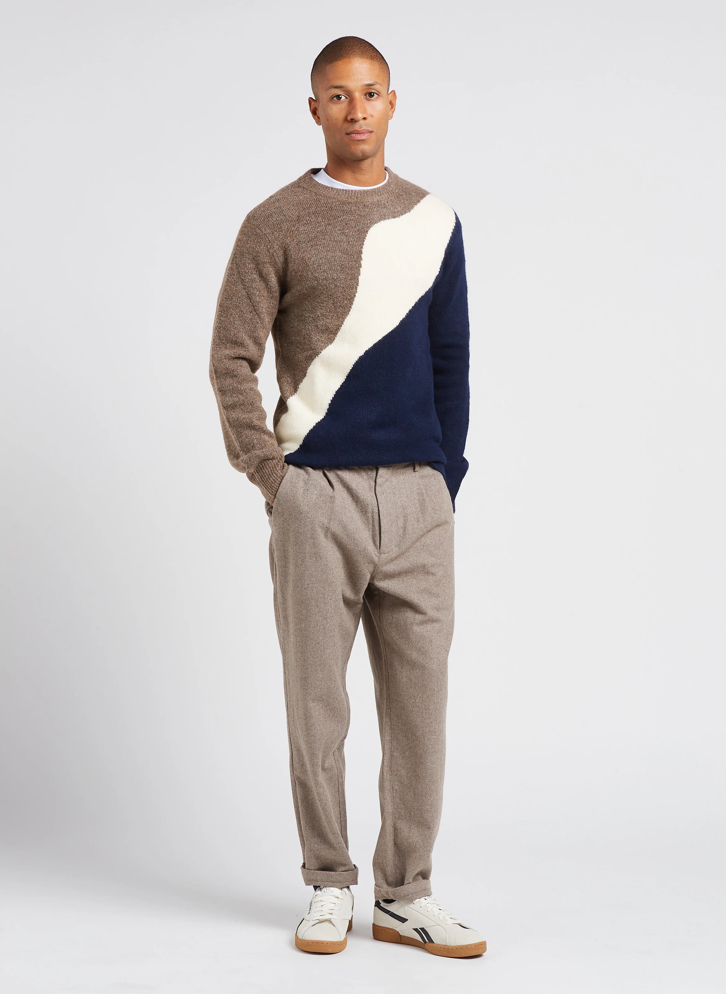 Henzo - Pull droit à col rond | Bleu