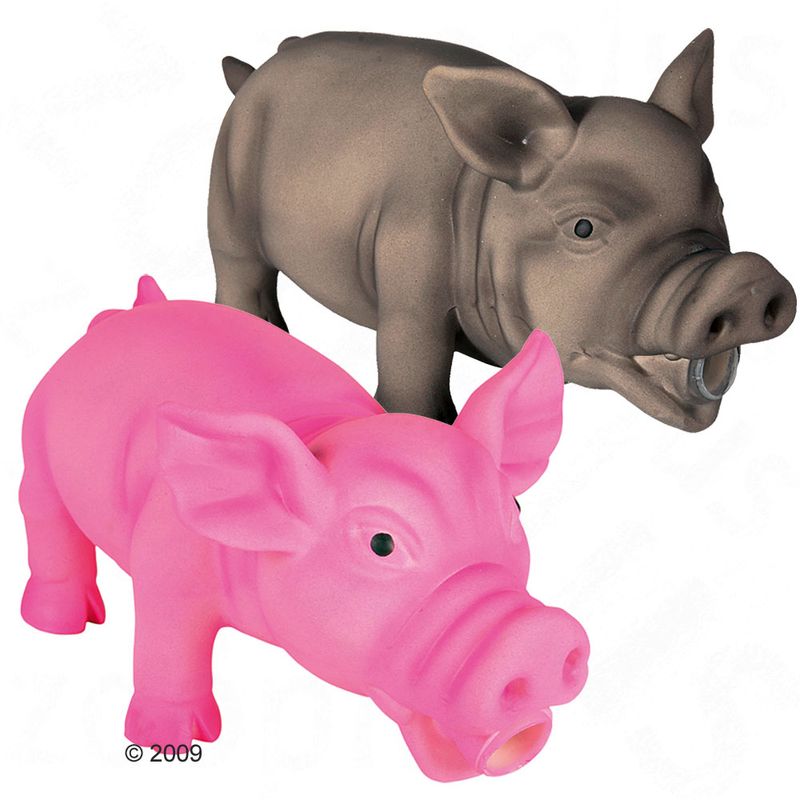 Jouet en latex Cochon parlant, rose