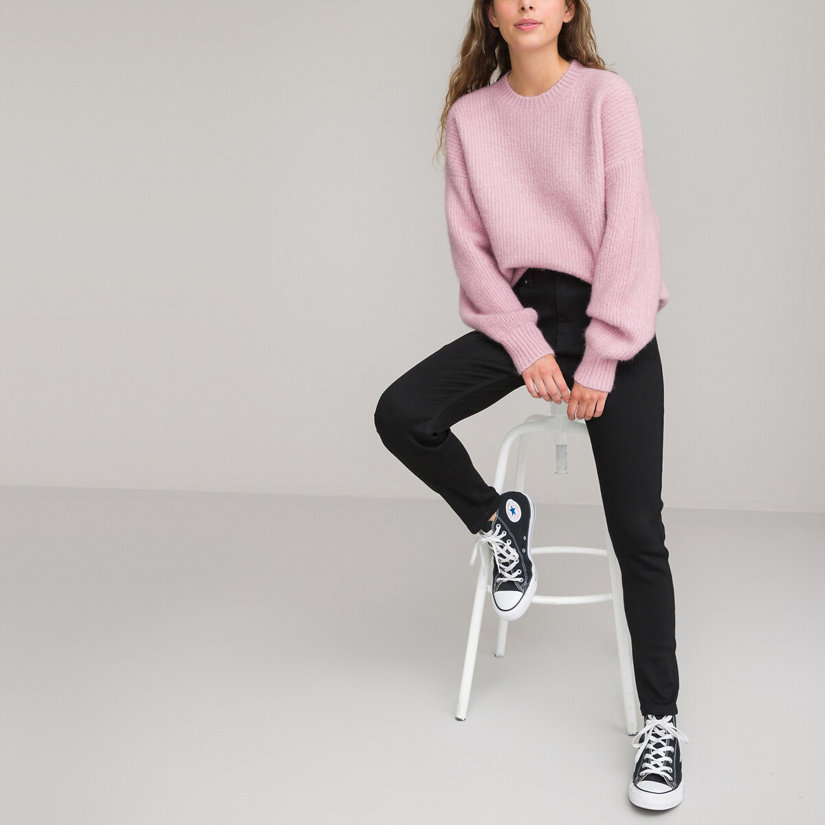 COLEÇÃO LA REDOUTE<br>Calça jeans skinny de cintura alta