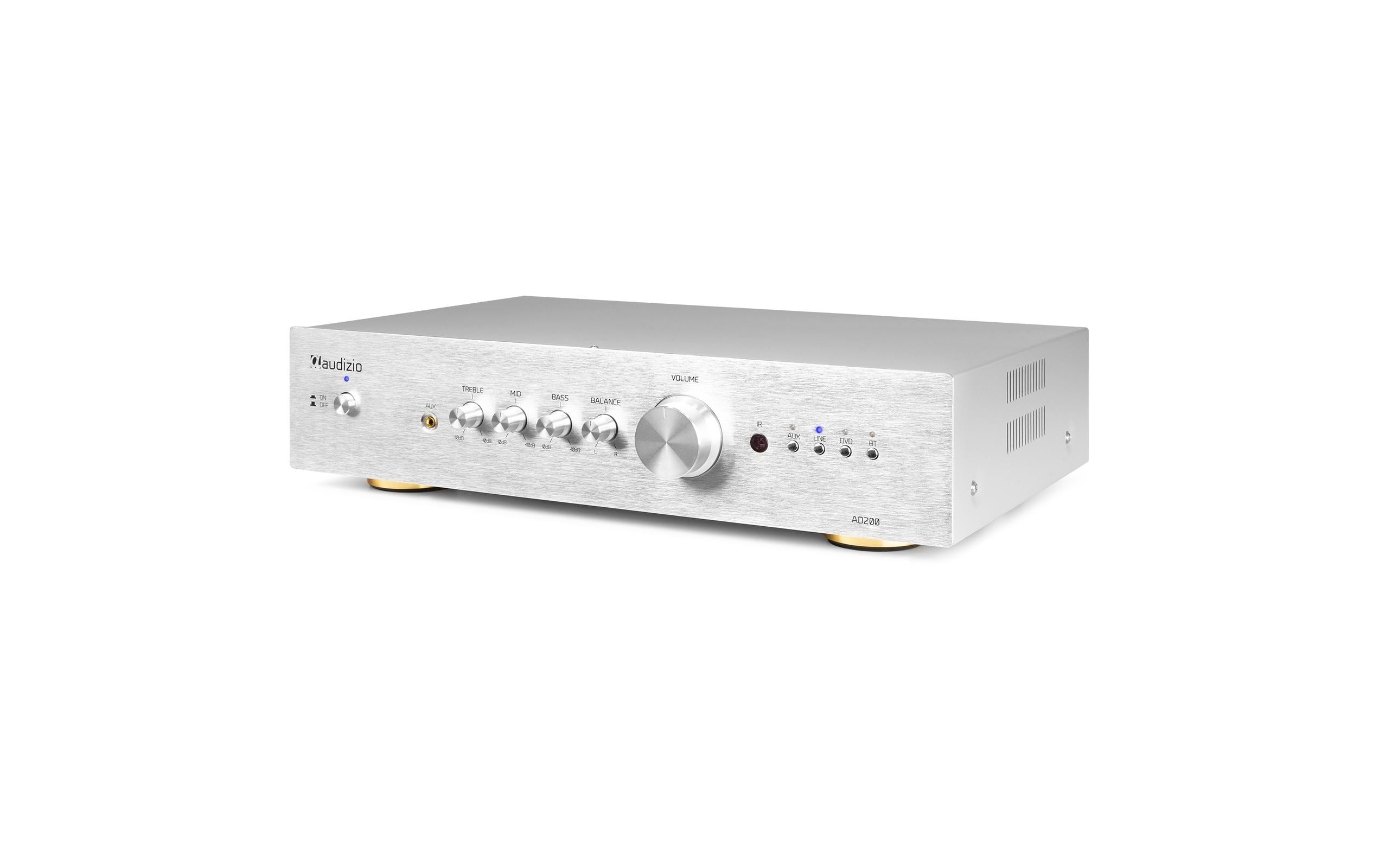 Stereo-Verstärker AD200A Silber<br>Vielseitiger 2-Kanal-Verstärker mit grosser Funktionalität