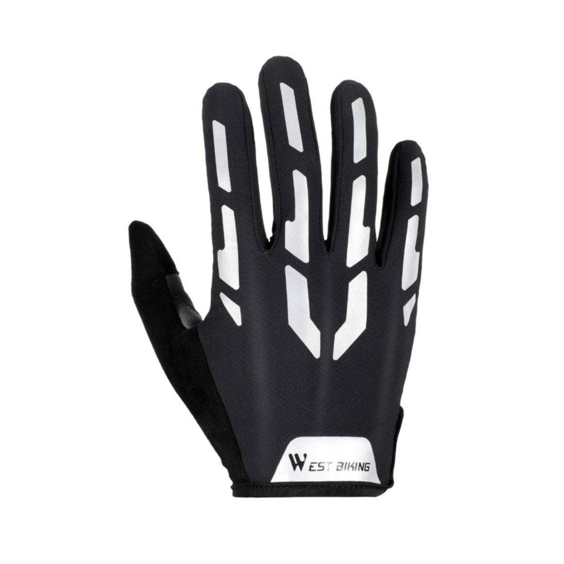 (1 Paar) Gr. XXL Kapazitive Touch Velo Fahrrad Outdoor Handschuhe - Schwarz