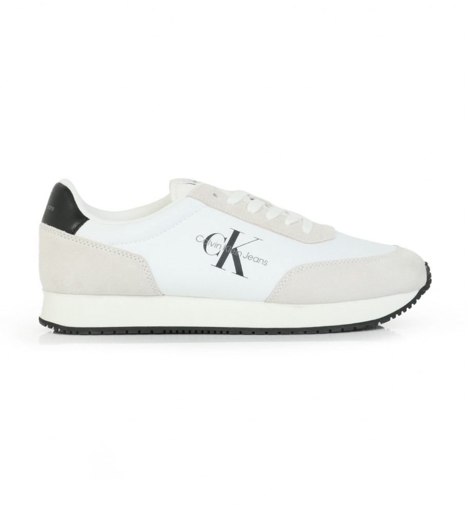 Tênis Calvin Klein Jeans Retro Runner e Macacão Branco Su-Ny