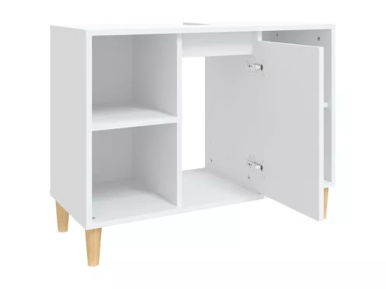 Meuble d'évier blanc 80x33x60 cm bois d'ingénierie