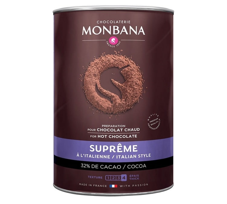 Chocolat Style italien en poudre Suprême Chocolat 1 kg - Monbana