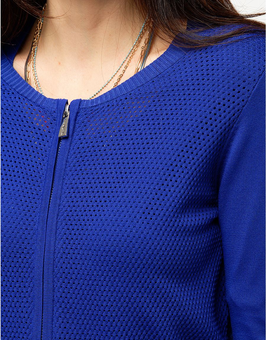 Gilet filet bleu roi