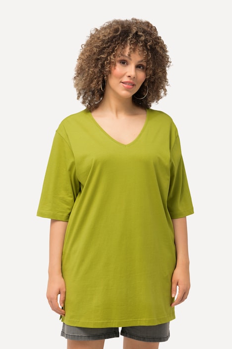 T-Shirt, V-Ausschnitt, Relaxed, Halbarm