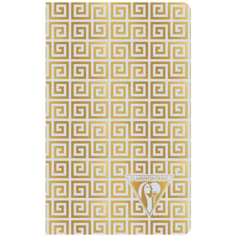 Carnet piqûre textile Neo Deco Collection Printemps-Été 7,5x12cm 48 pages ligné motifs assortis papier ivoire 90g - Assortis