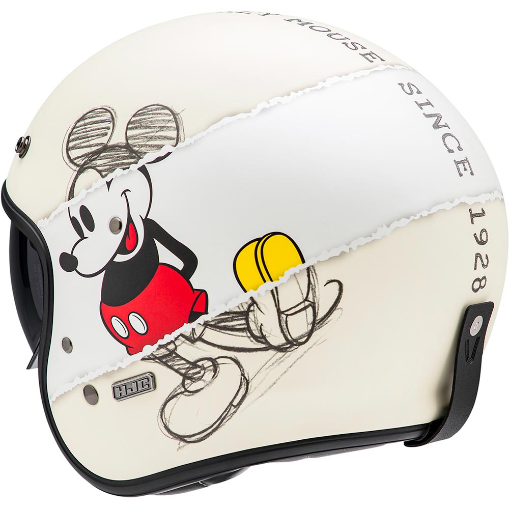 HJC - Casque V31 Mickey Sketch Beige / Blanc / Noir / Rouge / Jaune
