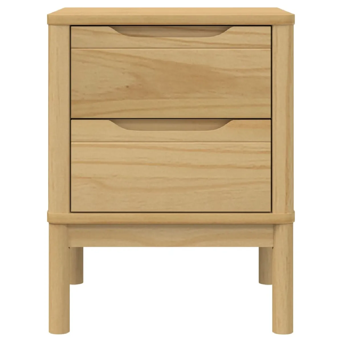 vidaXL Table de chevet FLORO - Cire marron