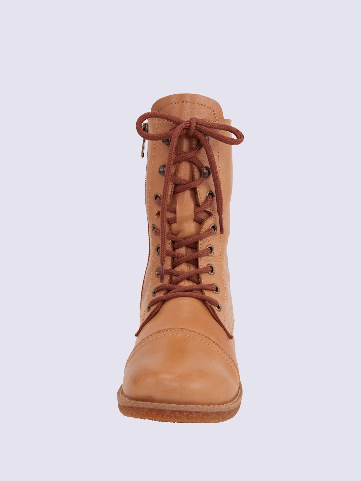 Bottines à lacets cuir nappa de vache
