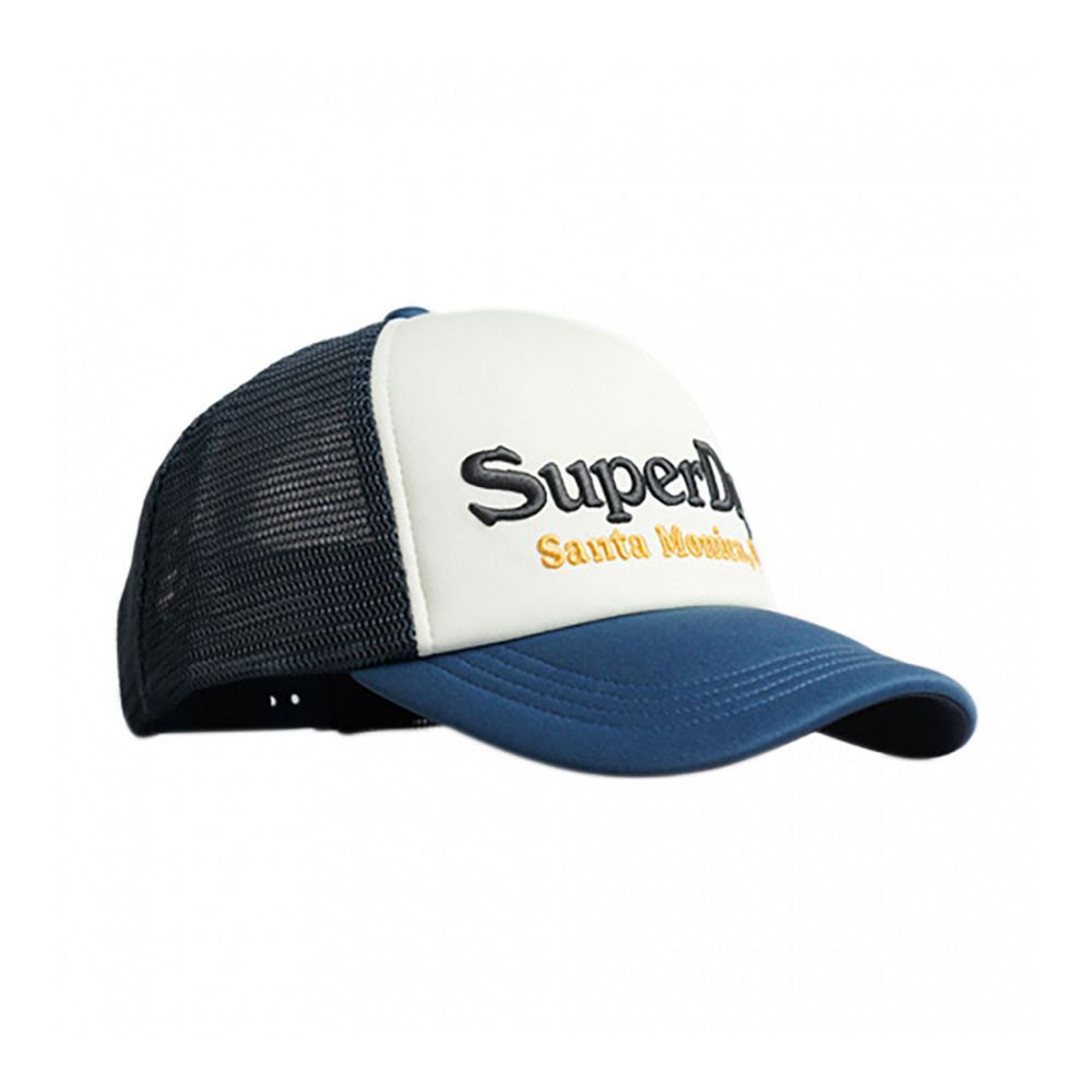 Superdry VINTAGE TRUCKER - Casquette off white/blue bottle