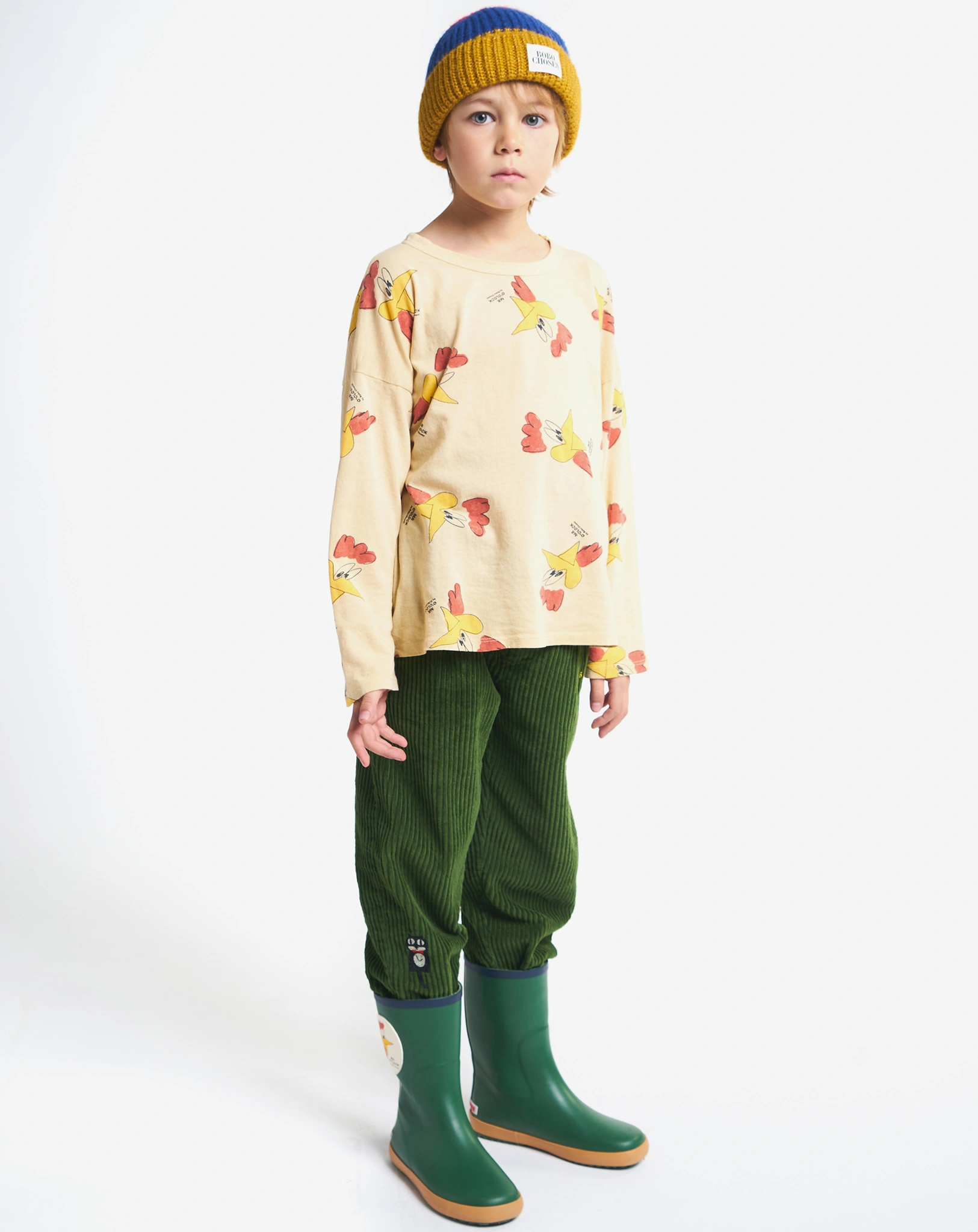 Langarmshirt MR O'CLOCK AOP in beige
