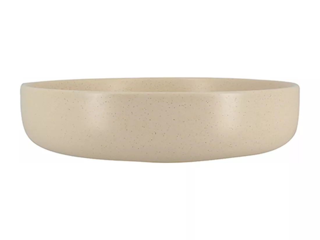 Novastyl - Lot 6 Assiettes Coupes Arita 20.5cm En Gres Beige