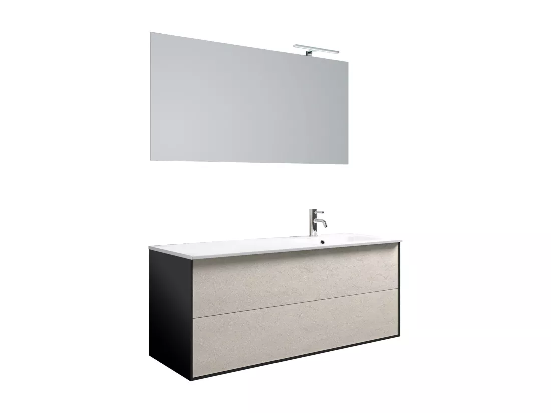 Ensemble de salle de bain vasque DX 4 pièces IGEA havane pierre