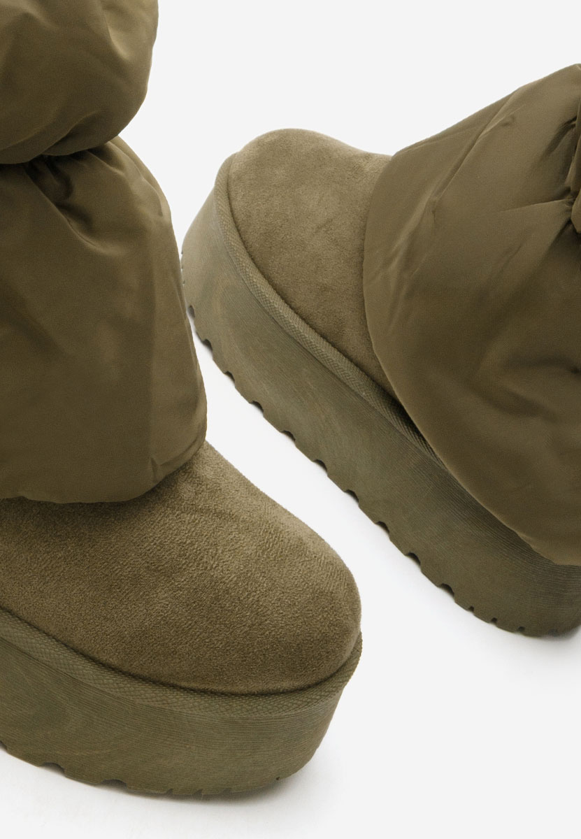Bottes à plateforme vert Aydena