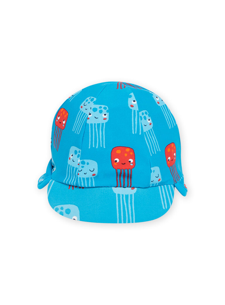 Chapeau bleu à imprimé méduses bébé garçon