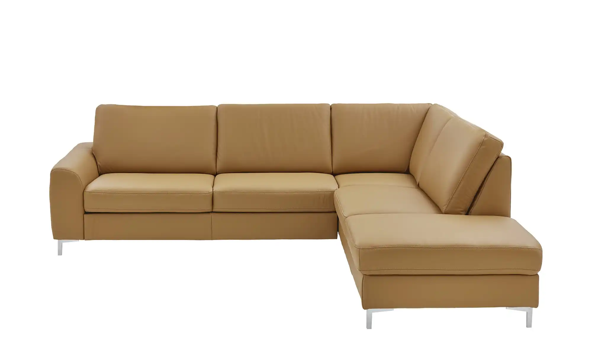 meinSofa Ecksofa mit Sitz und Rückenlehne aus Echtleder Lea