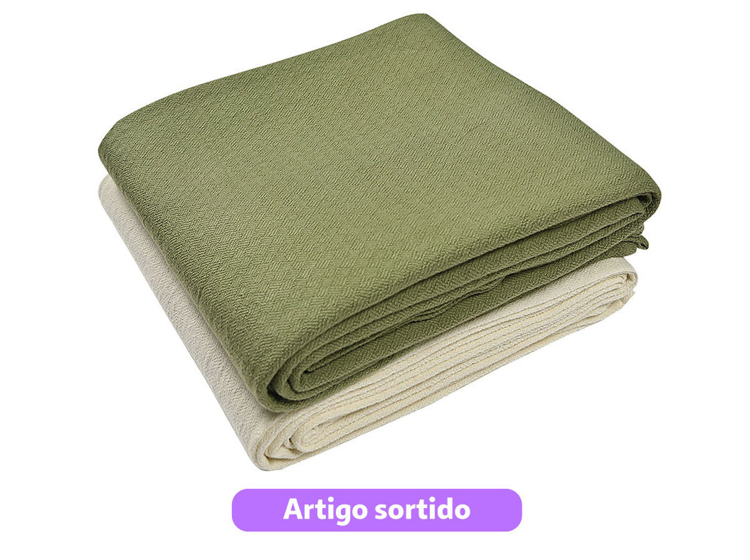 COLCHA ALGODÃO ACTUEL 180X250CM CORES SORTIDAS
