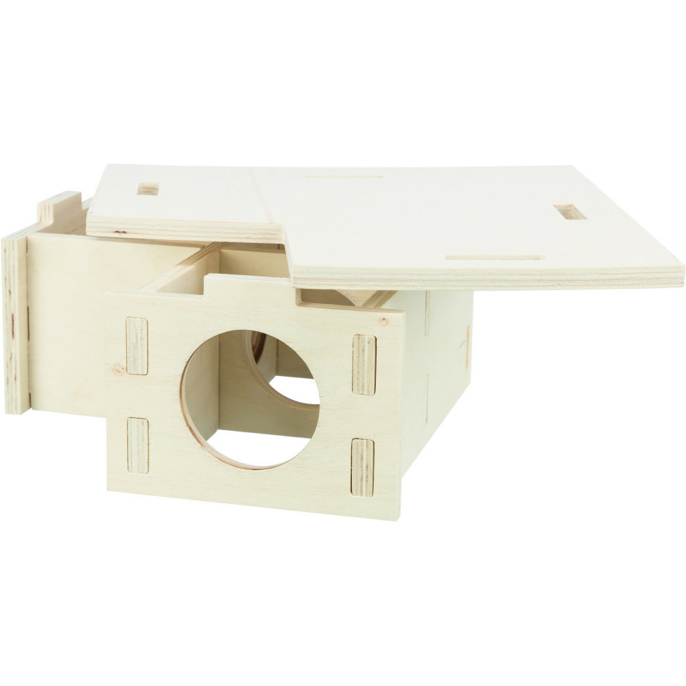 Maison emboitable 3 chambres 25 x 10 x 25 cm pour souris, hamsters
