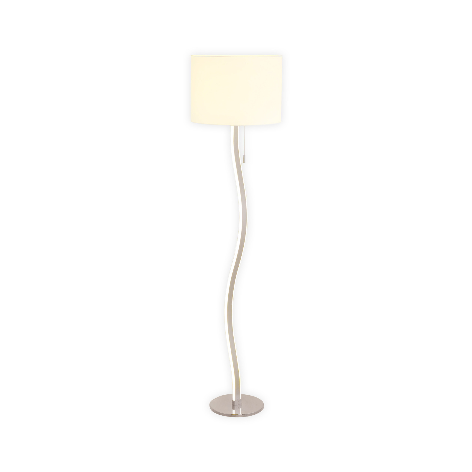 LED-Stehleuchte AURELIA - weiß-chromfarben - 163 cm