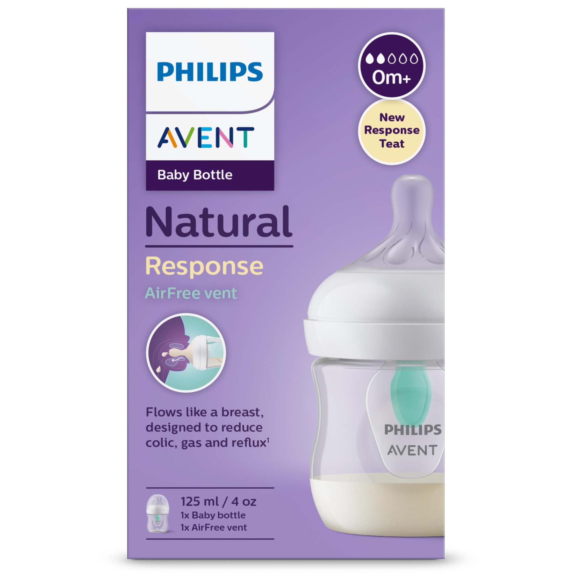 Philips Avent Natural AirFree fles 125ML transparant