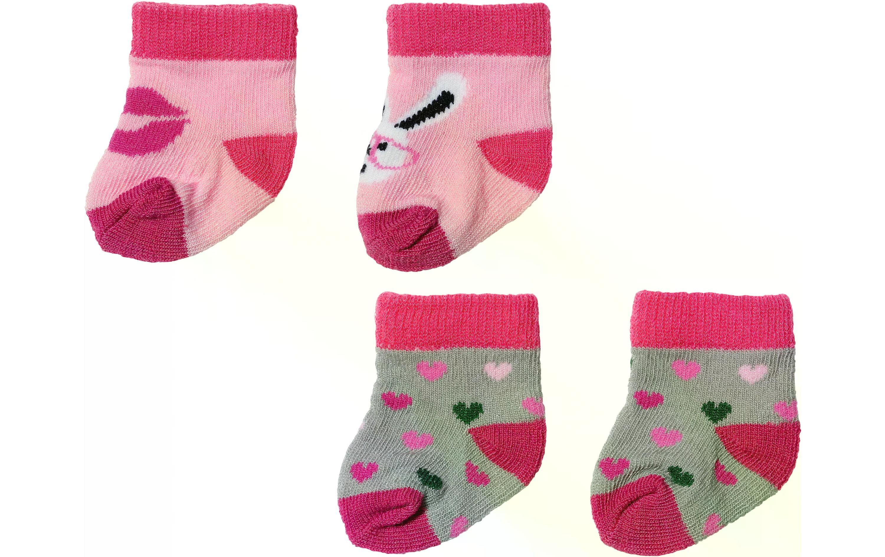 Puppenkleidung Socken 2 Stück assortiertBunte Söckchen für Puppen
