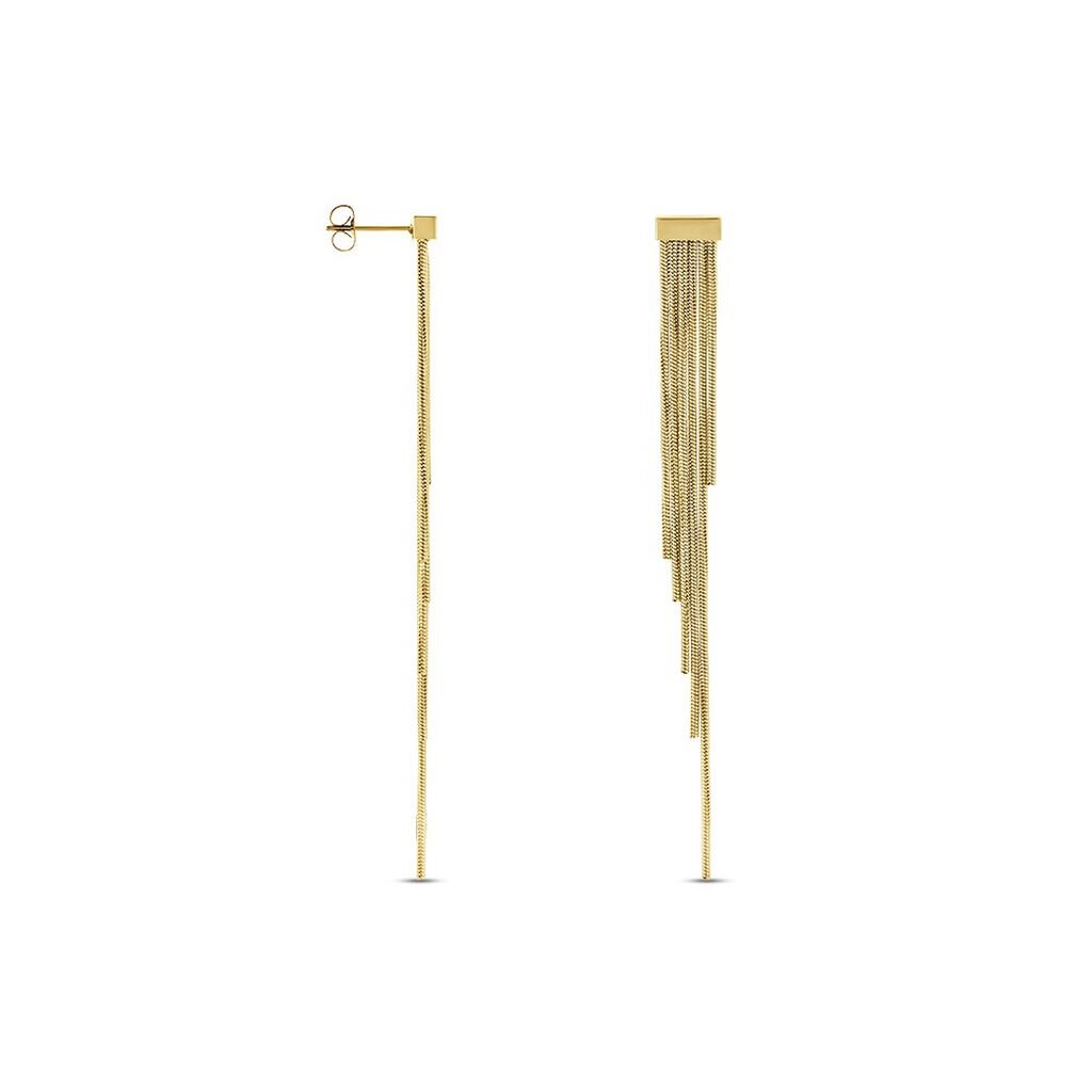 Boucles D'oreilles Pendantes Josephine Acier Doré