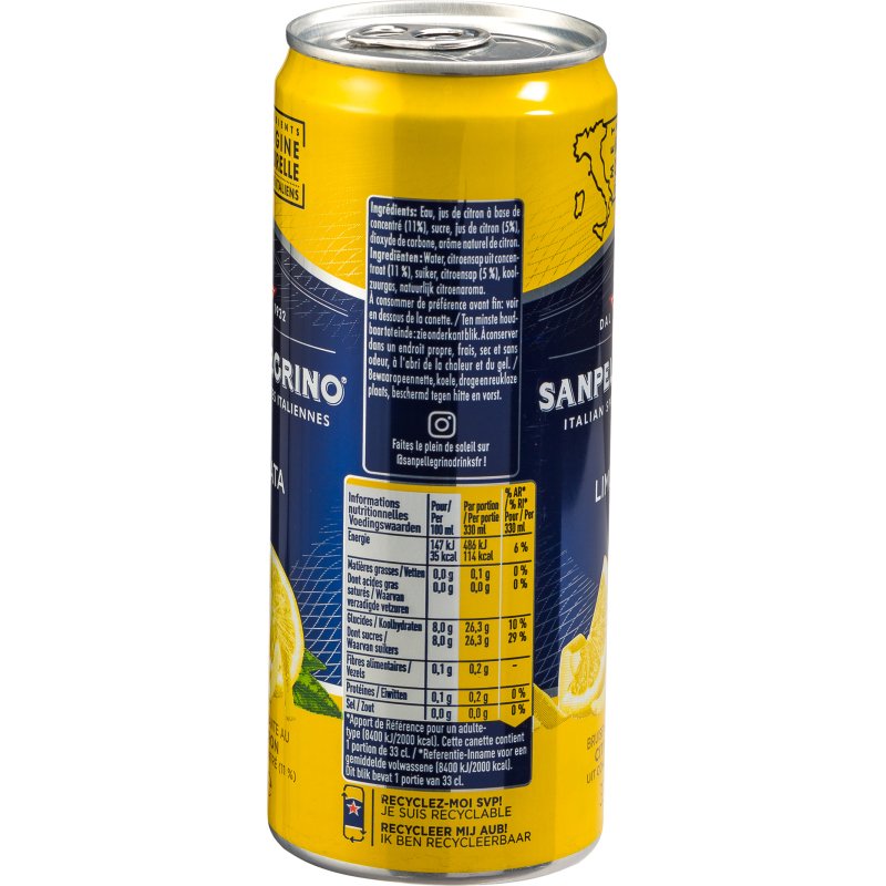 Limonata San Pellegrino 33 cl - 24 canettes