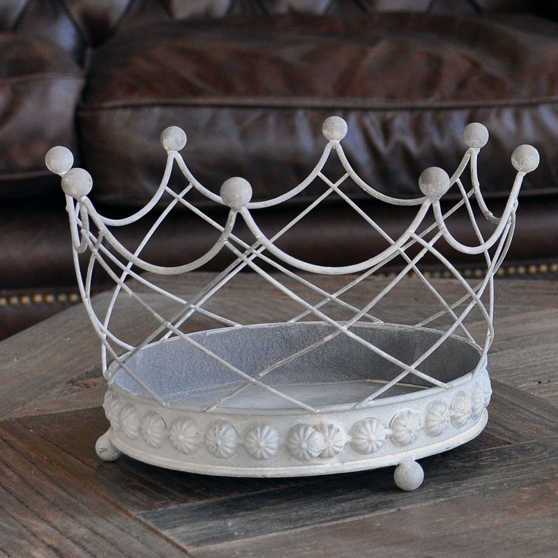 Grand cache pots fleurs couronne 14x22cm
