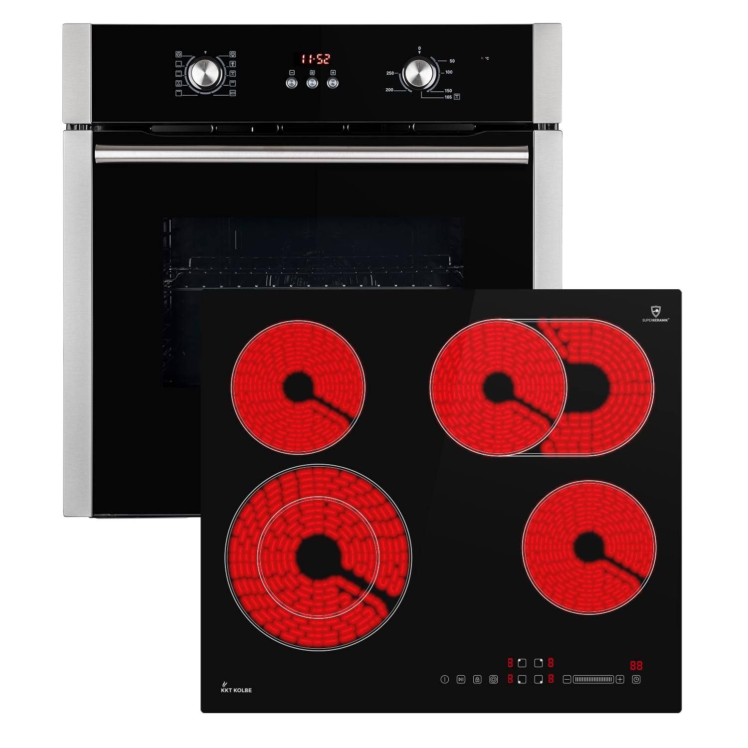 60cm Einbaubackofen BO8805SS + 59cm Elektrokochfeld CH5901RL Grill