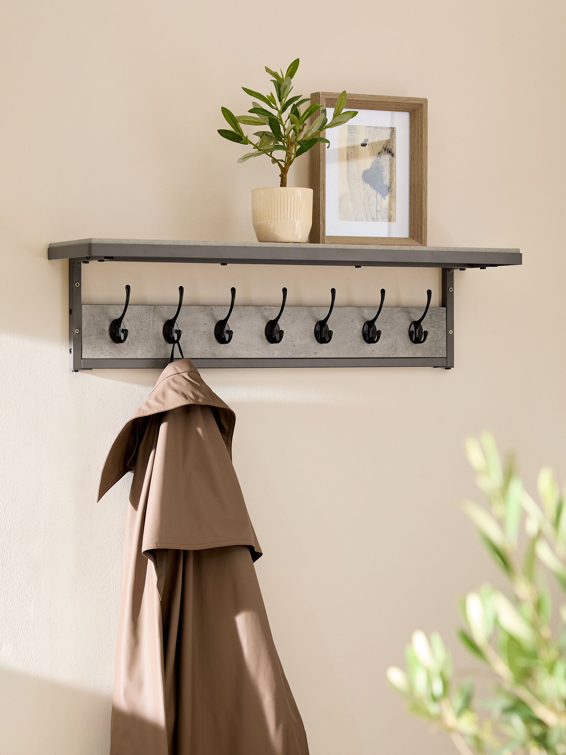 Concrete Look Coat Hooks