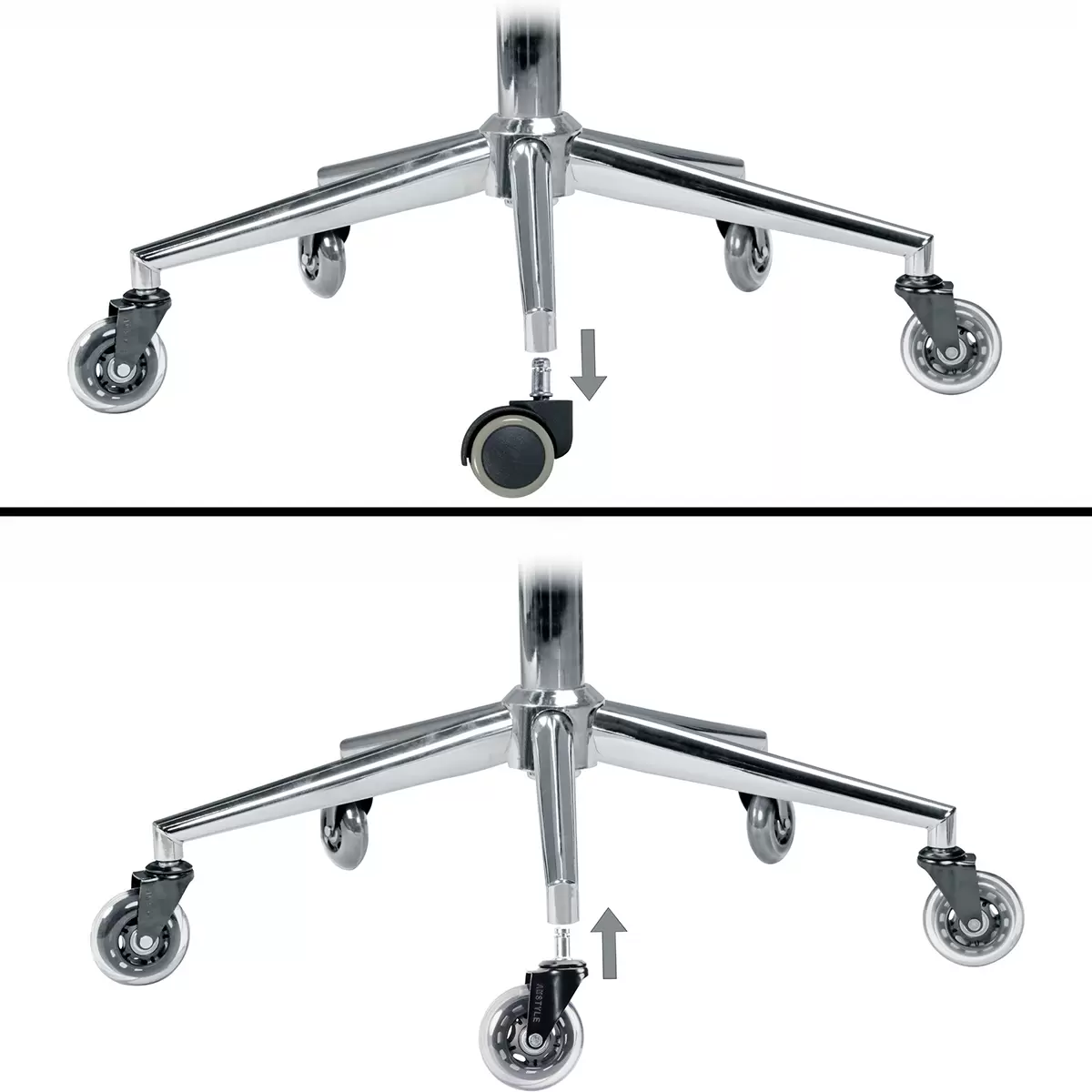 Rollen - 5er Set Rodas Schwarz