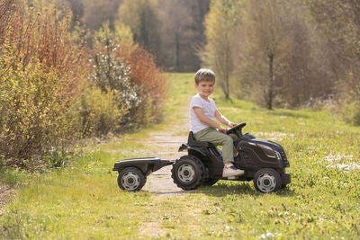 Smoby  Farmer Traktor XL + Tilhenger, Svart