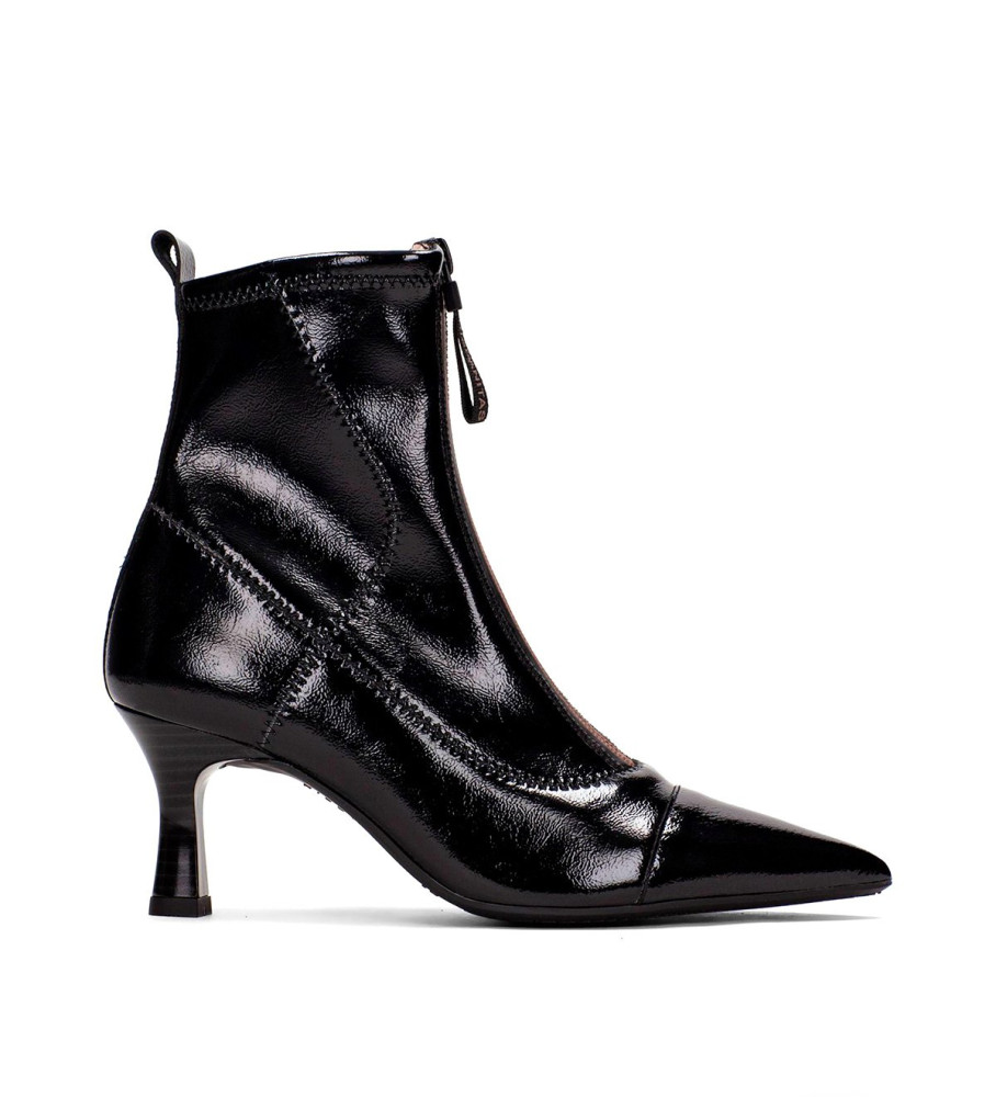Bota de cano curto Hispanitas Dalia preta - Salto de 6 cm -