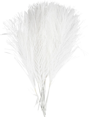 Kunstige Fjer - L 15 CM - B 8 CM - Hvid - 10 Stk