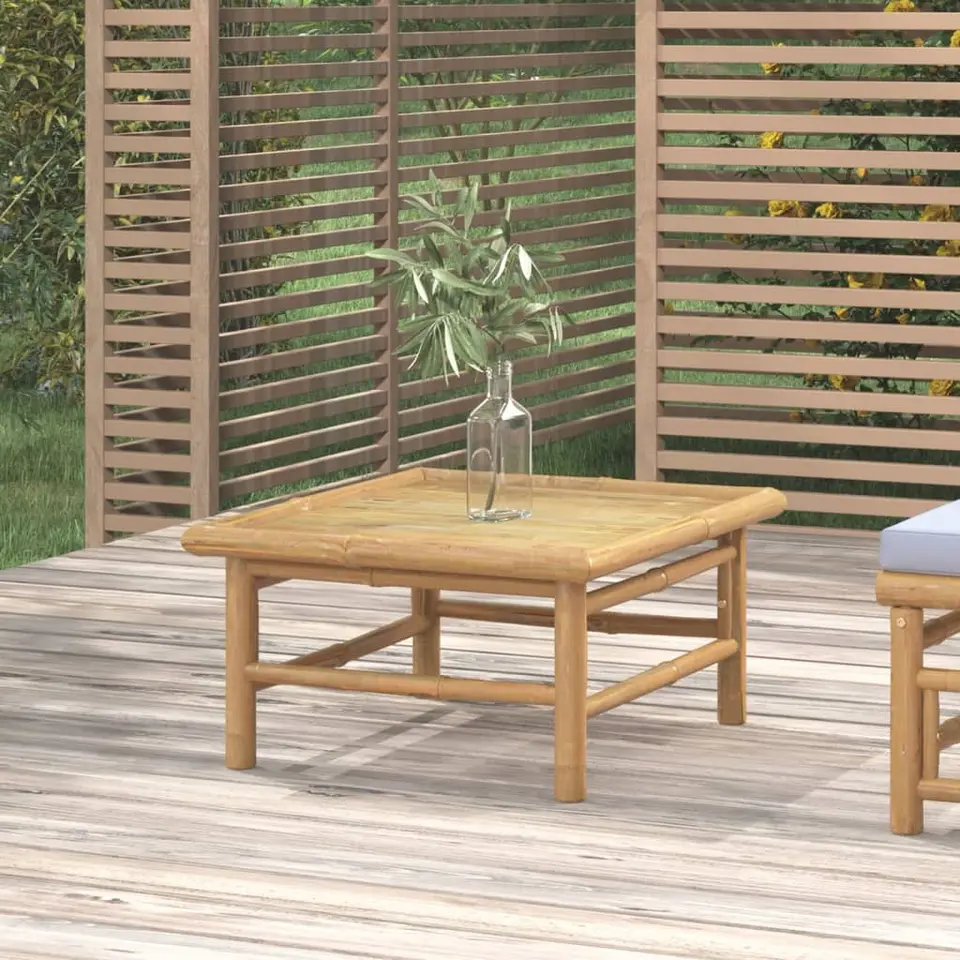 vidaXL - Tuintafel - Bruin - Bamboe - 65x55x30 cm