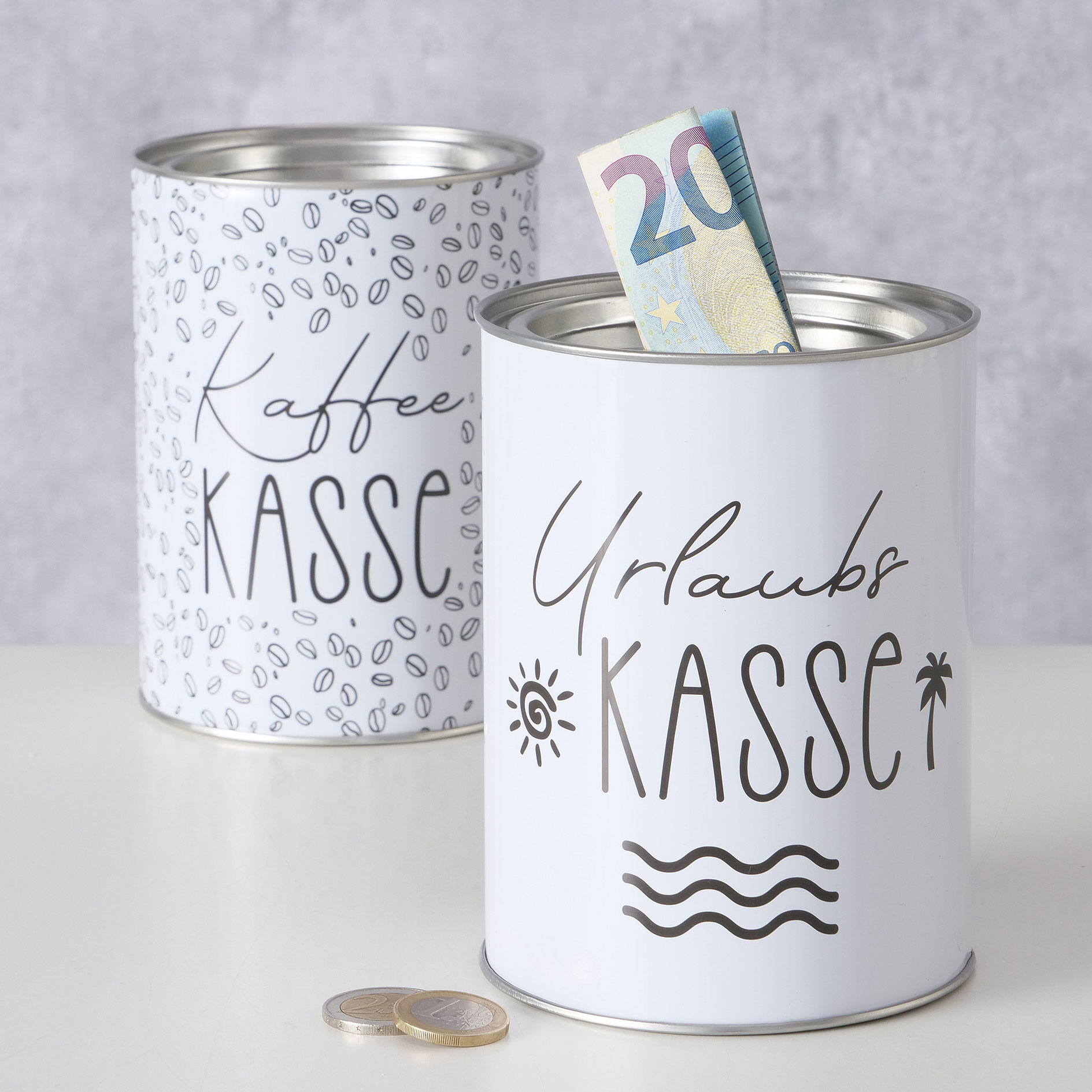 Spardose KAFFEEKASSE - sortiert - 14 cm hoch