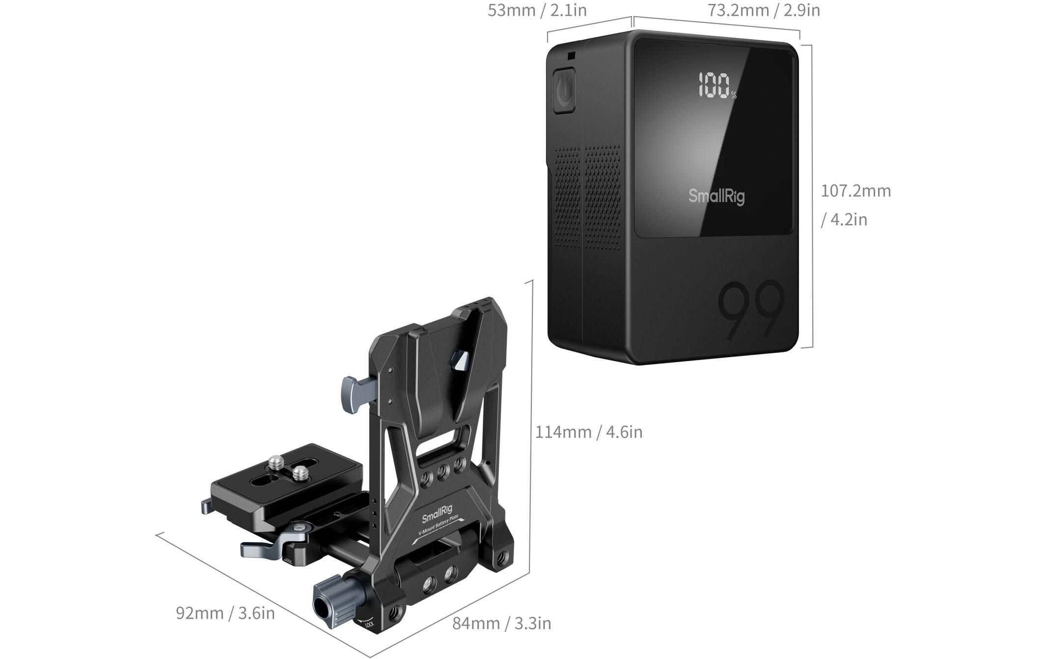 Videokamera-Akku VB99 Mini Kit V-Mount Akkuplatte<br>V-Mount-Akku mit Akkuplatte