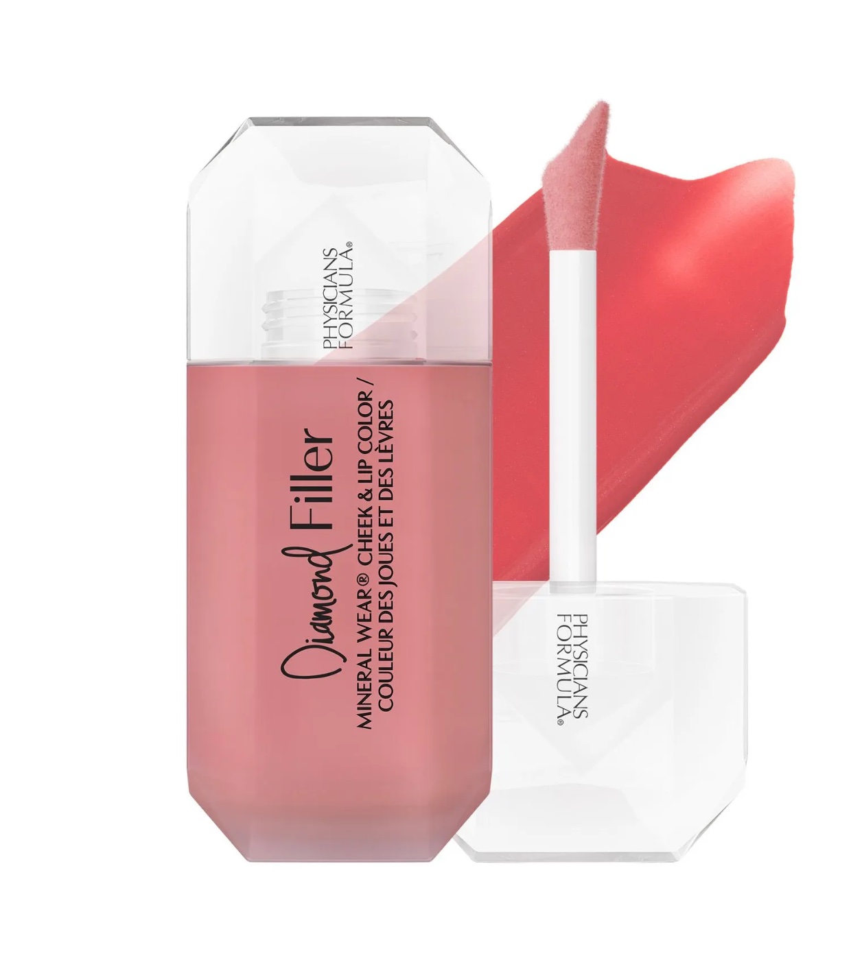 Physicians Formula - Tonalidade para lábios e bochechas Mineral Wear Diamond Filler - Brilliant Peach
