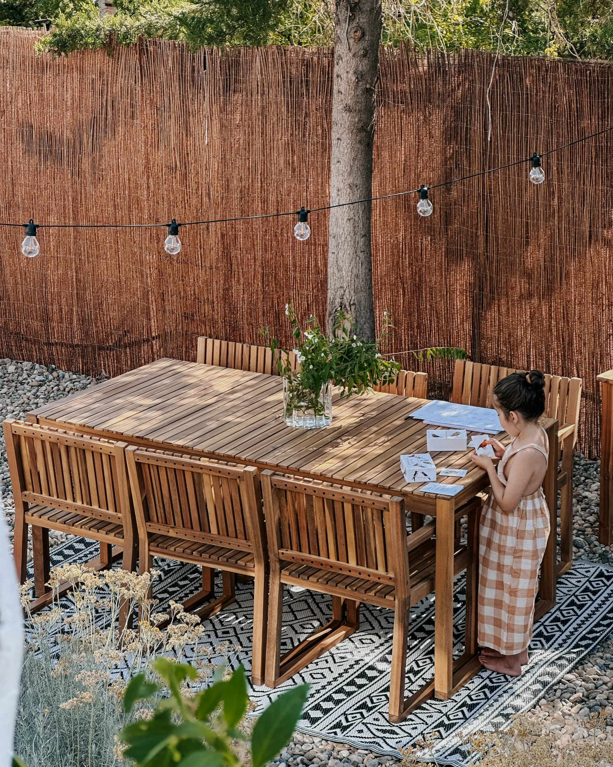 Set van 8 stoelen met zitkussen SASSARI II Gecertificeerd acaciahout Groen